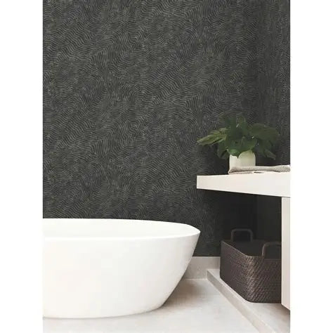 York OI0716 Modern Wood Black Wallpaper