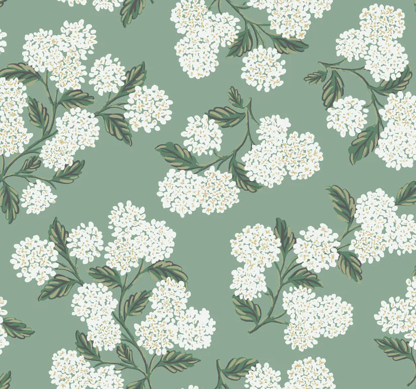 Rifle Paper Co. Hydrangea Wallpaper - Jade RI5145
