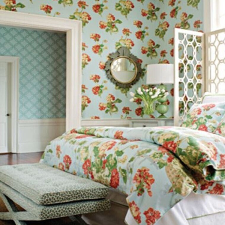 Thibaut Belhaven Aqua Wallpaper T6020