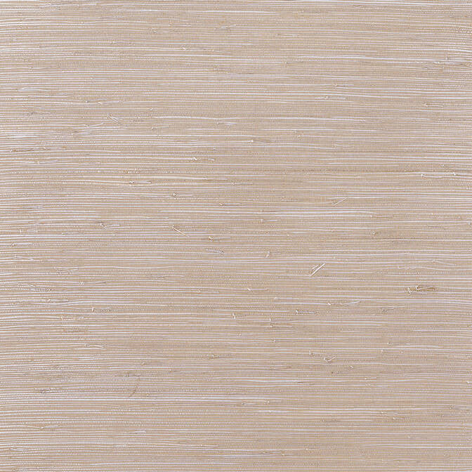 Thibaut Rush Grasscloth Silver and Beige Wallpaper T3695