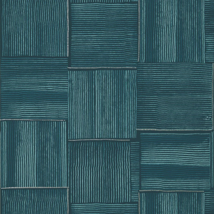 Thibaut T422 HAYWORTH Turquoise and Blue Wallpaper