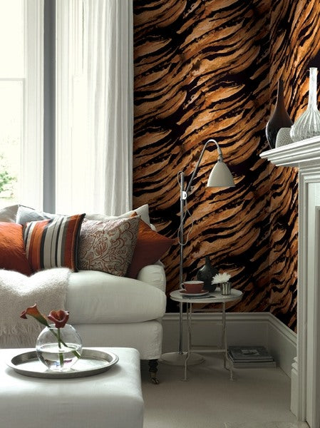 Modern Tiger Animal Print Seabrook Wallpaper LW41005