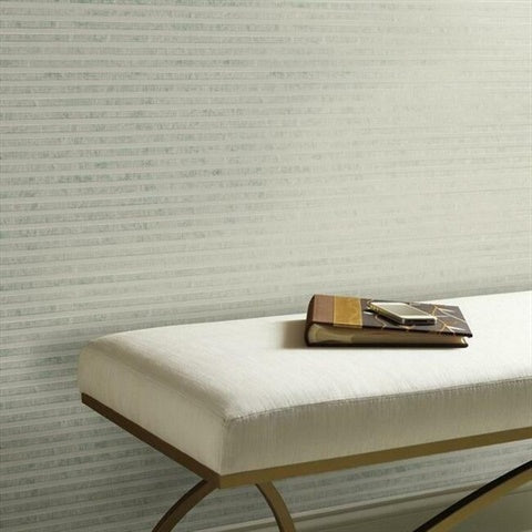 Antonina Vella Soft Blue Faux Capiz Wallpaper Y6230504