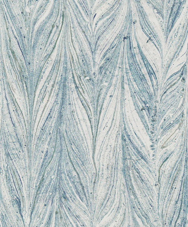 York Ebru Marble Blue Metallic Wallpaper Y6230803