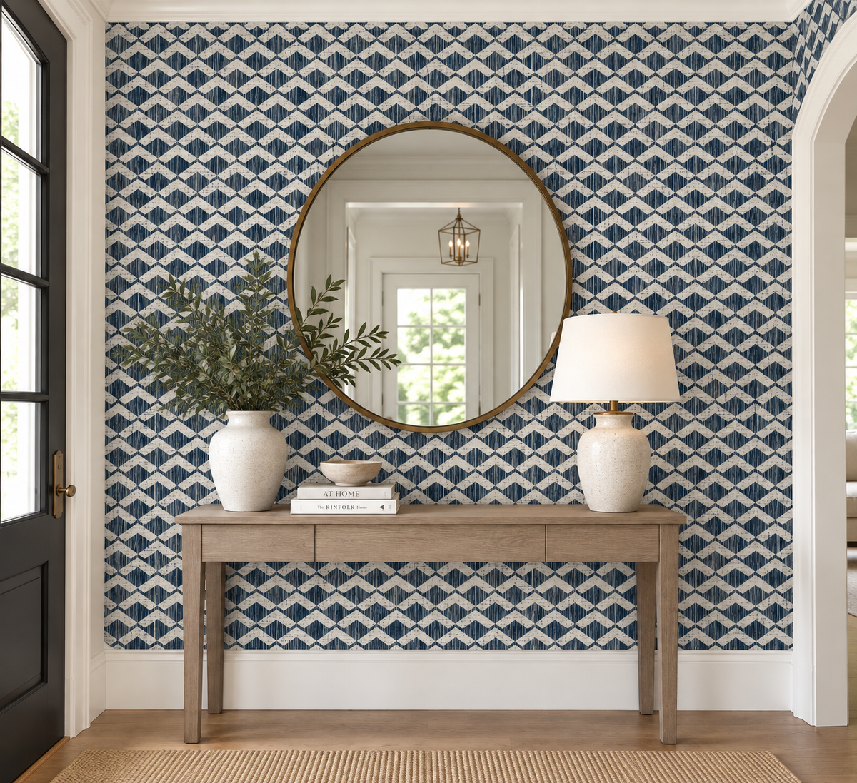 Anna French Cashiers Navy Grasscloth AT79113