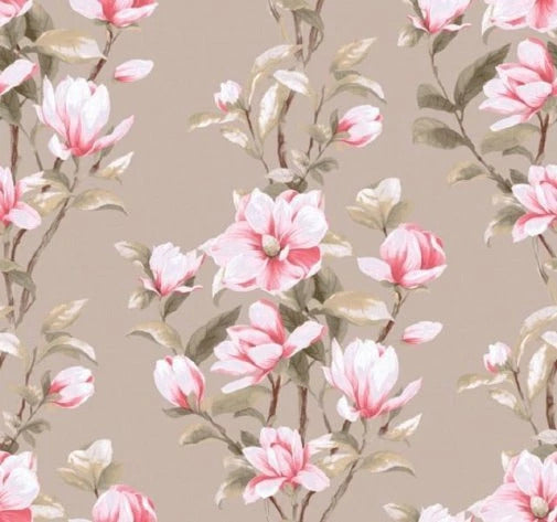 TR20901 Tobago Pink Floral Seabrook Wallpaper
