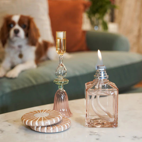 Blush & Spice - Blush Beige Carrée Fragrance Lamp Gift Set with Full-sized Winter Joy 997754