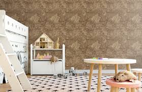 York Tossed Leaves Brown Wallpaper CL1809