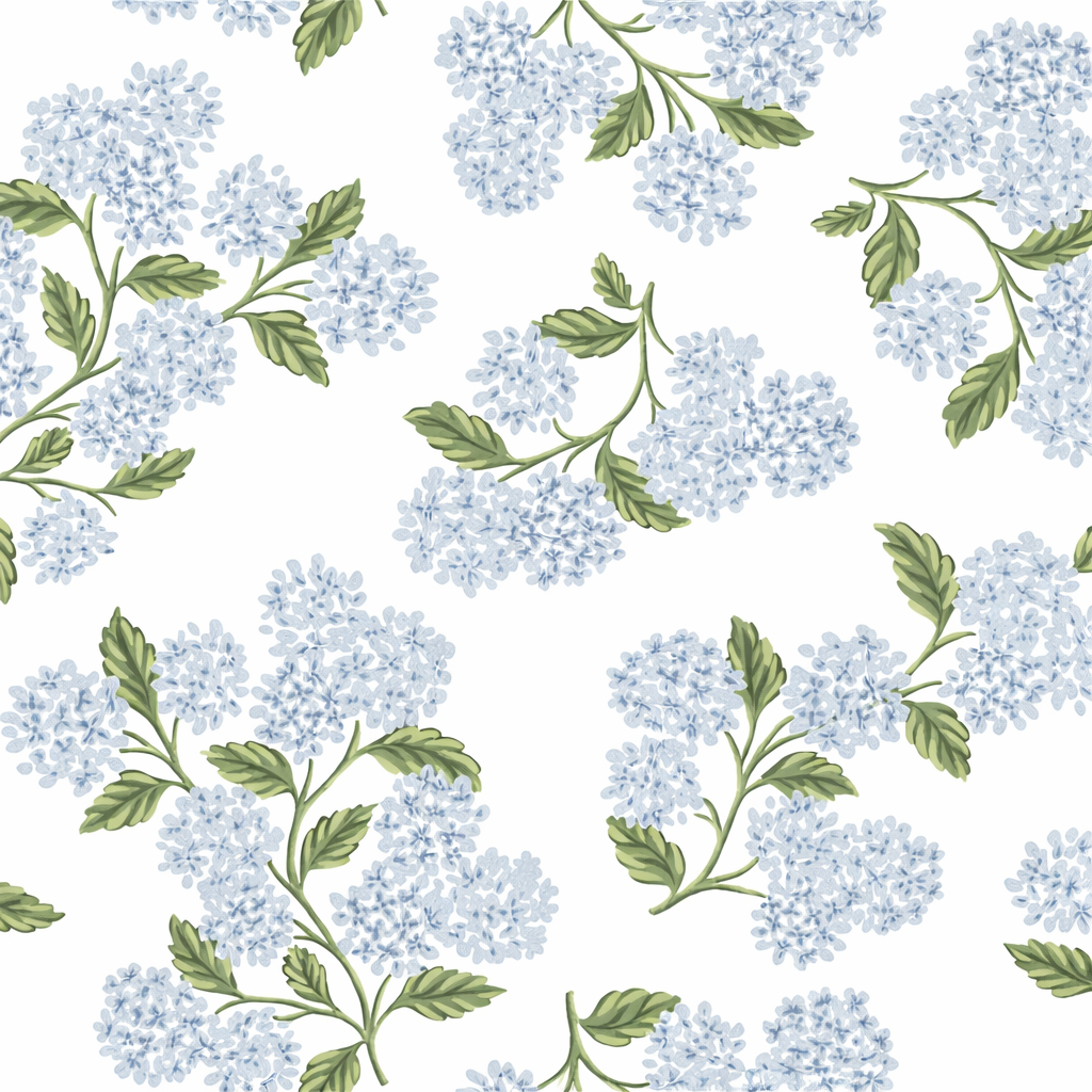 Rifle Paper Co. Hydrangea Wallpaper - Blue & White RI5143
