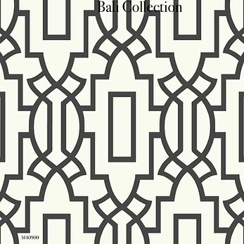 Hourglass Trellis Black and White Wallpaper BL40900