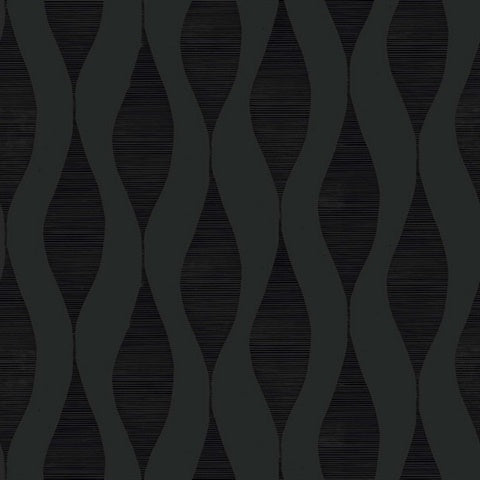 Harmony Carbon Modern Geometric Stripe Wallpaper, WH41200 Wallpaper