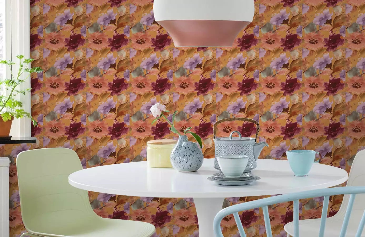 Living With Art Abstract Watercolor Floral Wallpaper LW40505