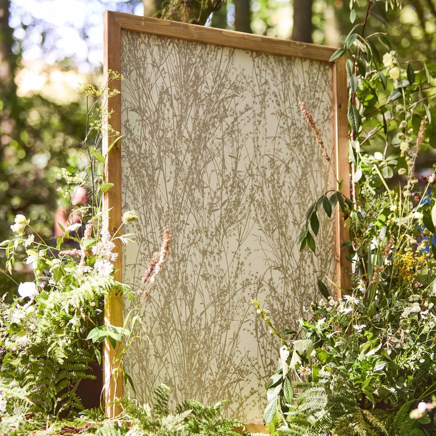 Meadow Canvas Wallpaper - Gilver/Linen - DWOW215693 / 215693