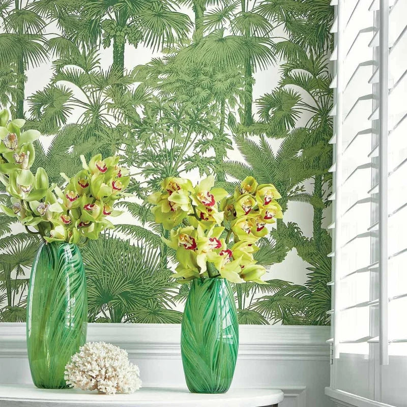 Thibaut Palm Botanical Emerald Green Wallpaper T10103/839T10103
