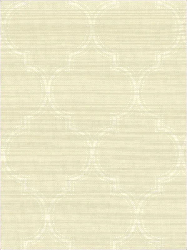 Elegant Cream Grasscloth Trellis Pattern BL41503