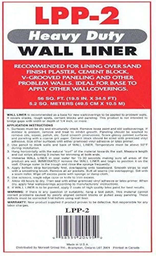 Prepasted Wall Liner White Wallpaper