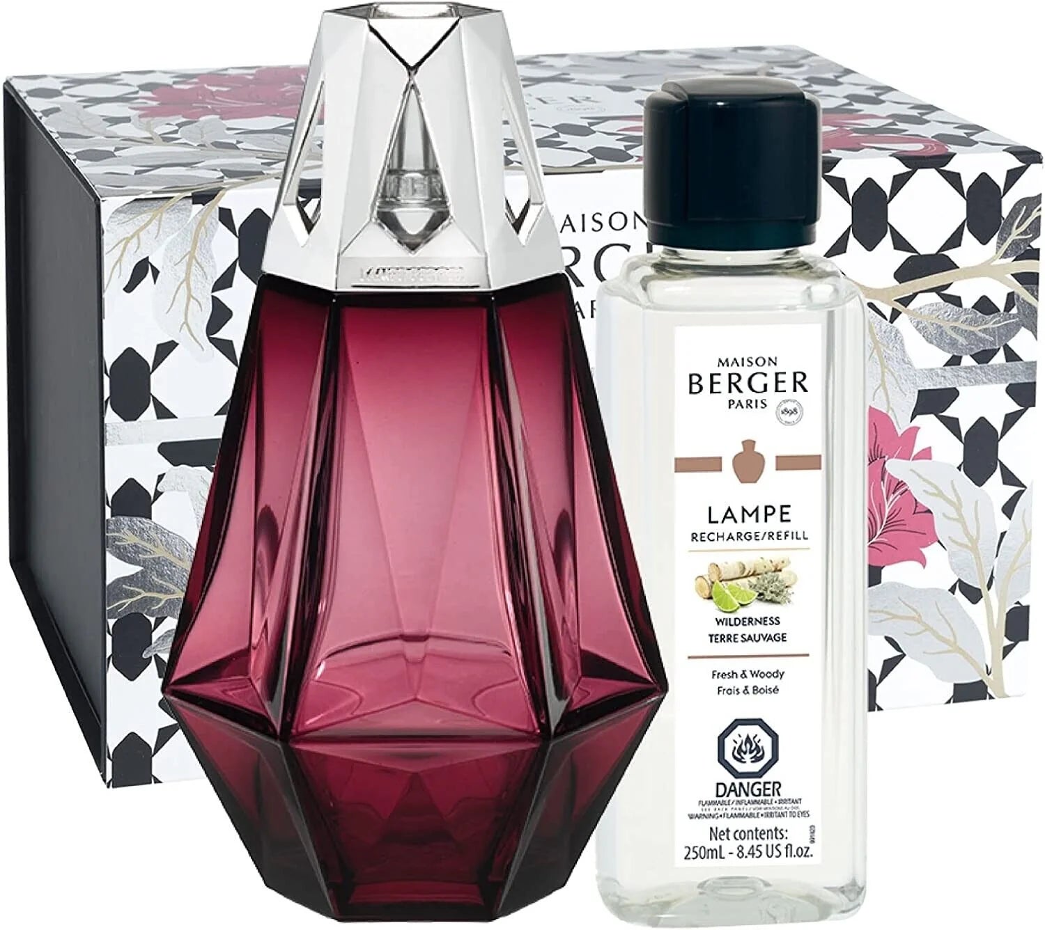 Maison Lampe Berger Prisme Garnet Red Gift Set 314755