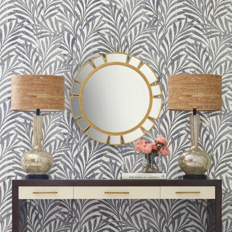 Tea Leaves Wallpaper- Cream/Black HC7502