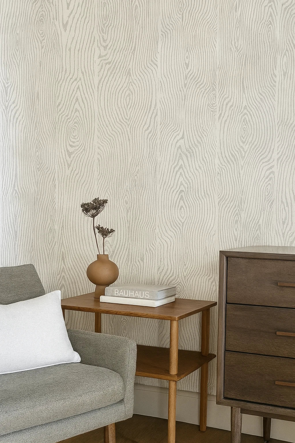 Ronald Redding Masterworks Tree Bark Wood Textured Wallpaper - Gray SD3758