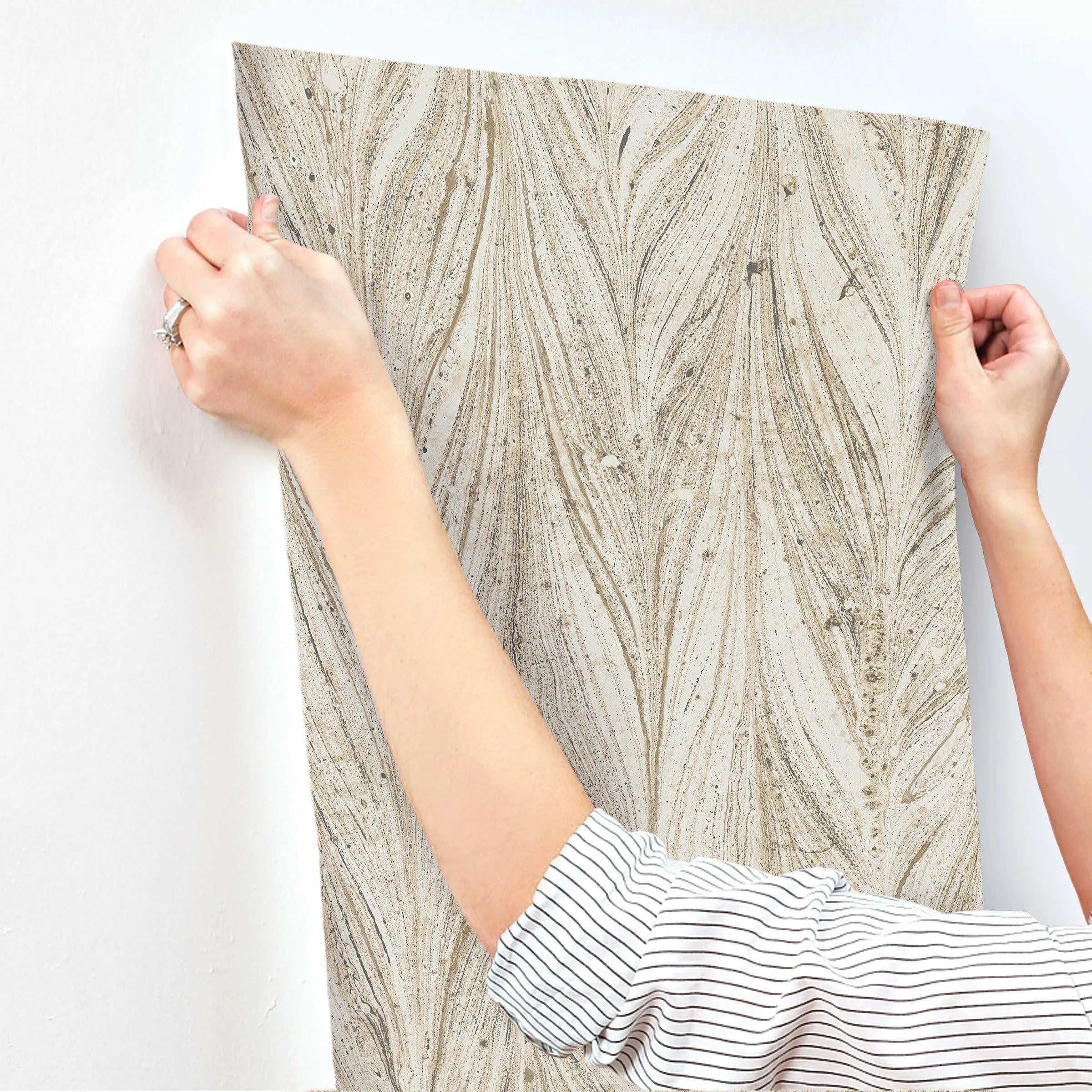 York Ebru Marble Warm Neutral Wallpaper Y6230801