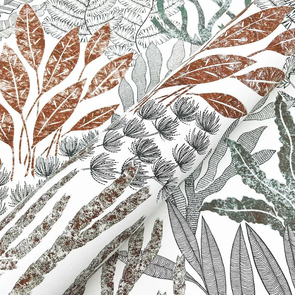 York Coral Leaves Wallpaper RT7801