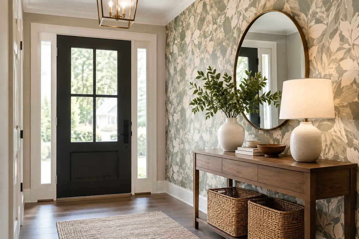 A Foyer Wallpaper Makeover That Sets the Tone
