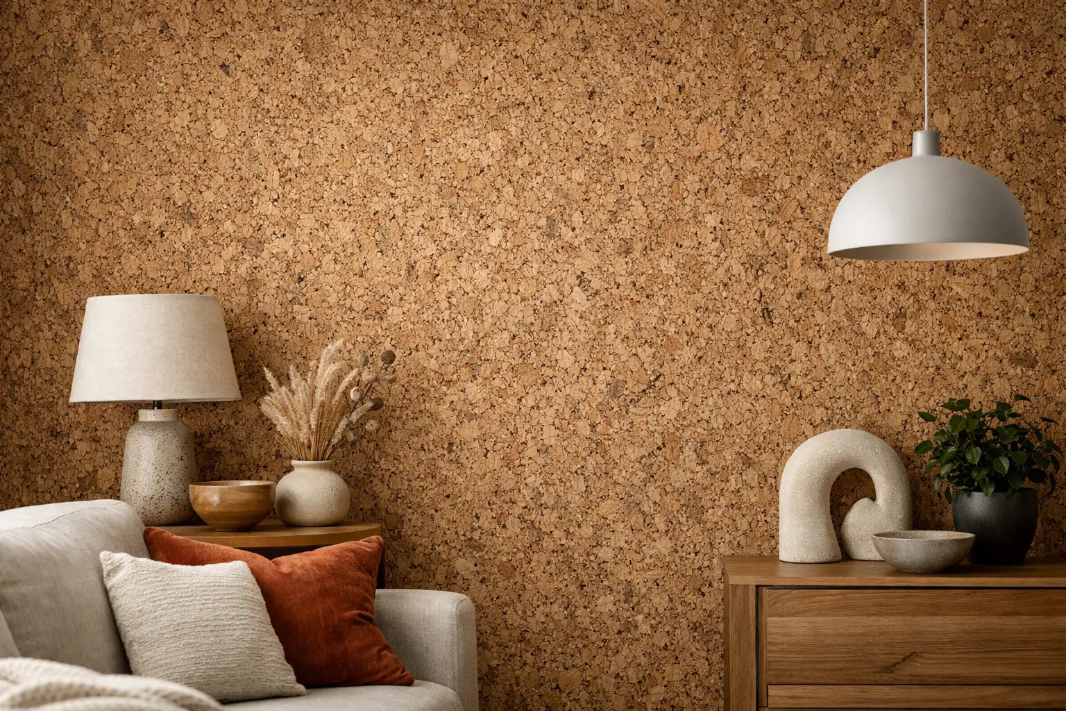 Cork Wallpaper Wall Decor That Adds Texture