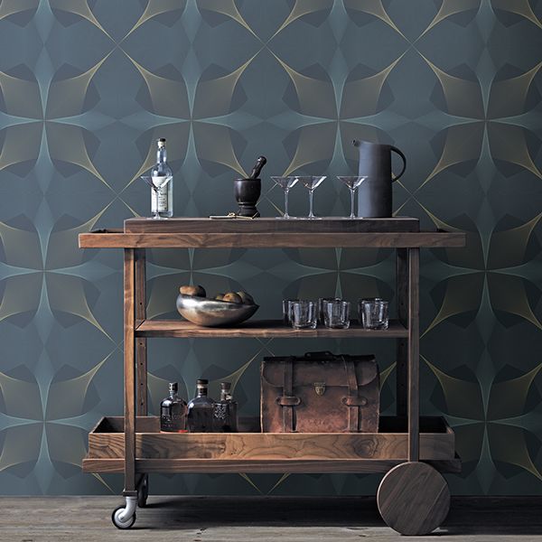 Radius Navy Geometric Wallpaper FD25526 / 2902-25526
