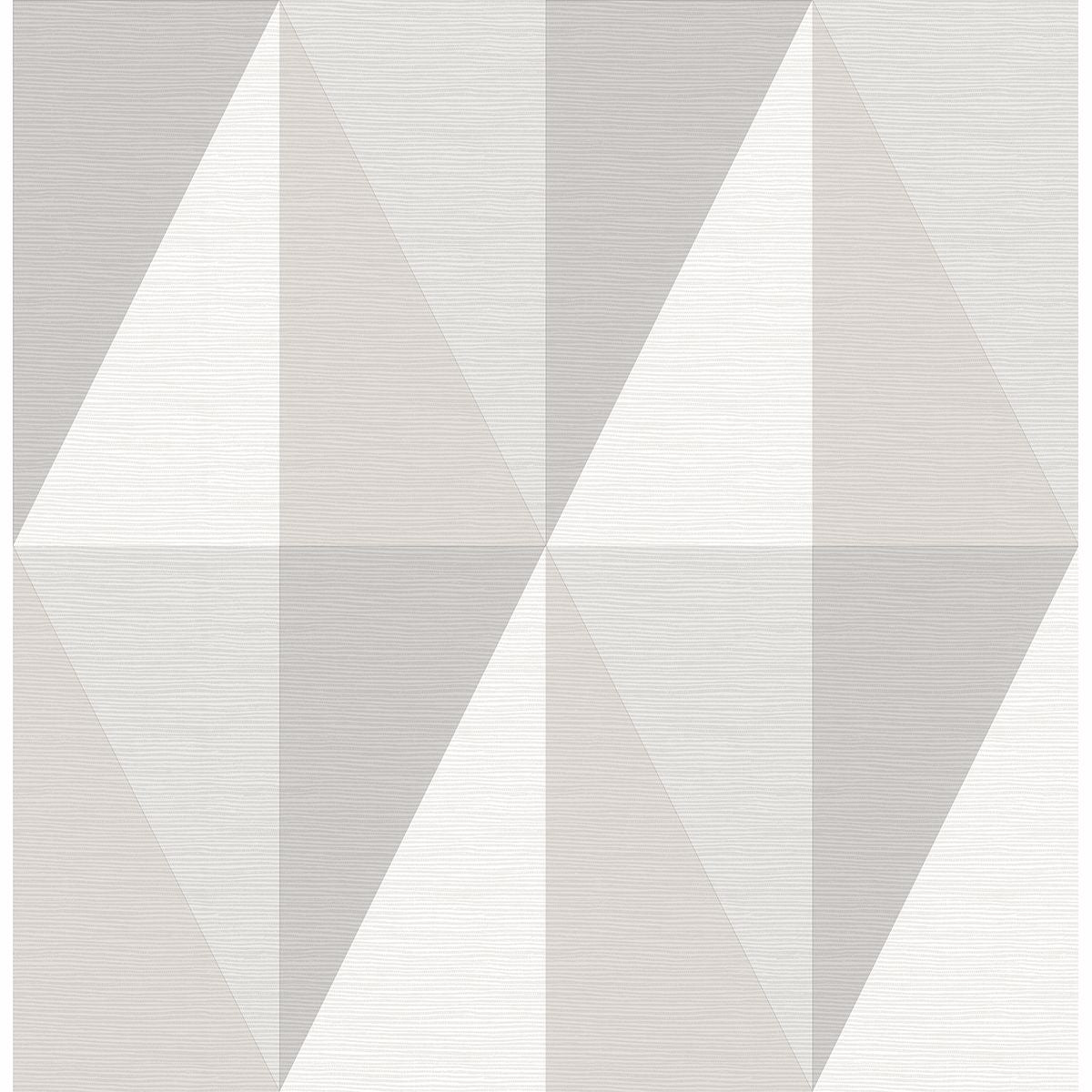 Aspect Grey Geometric Faux Grasscloth Wallpaper 2902-25540