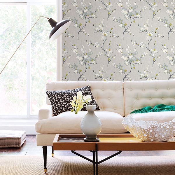 Bliss Blue Floral Wallpaper FD24308