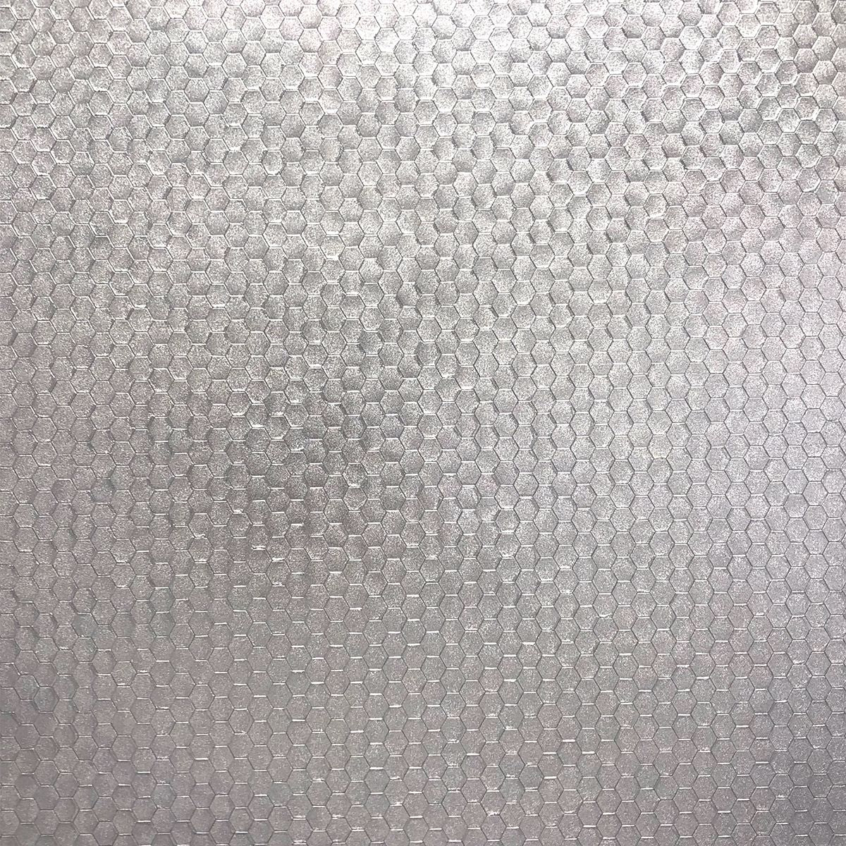 Carbon Silver Honeycomb Geometric Wallpaper FD42485 / 2927-42485