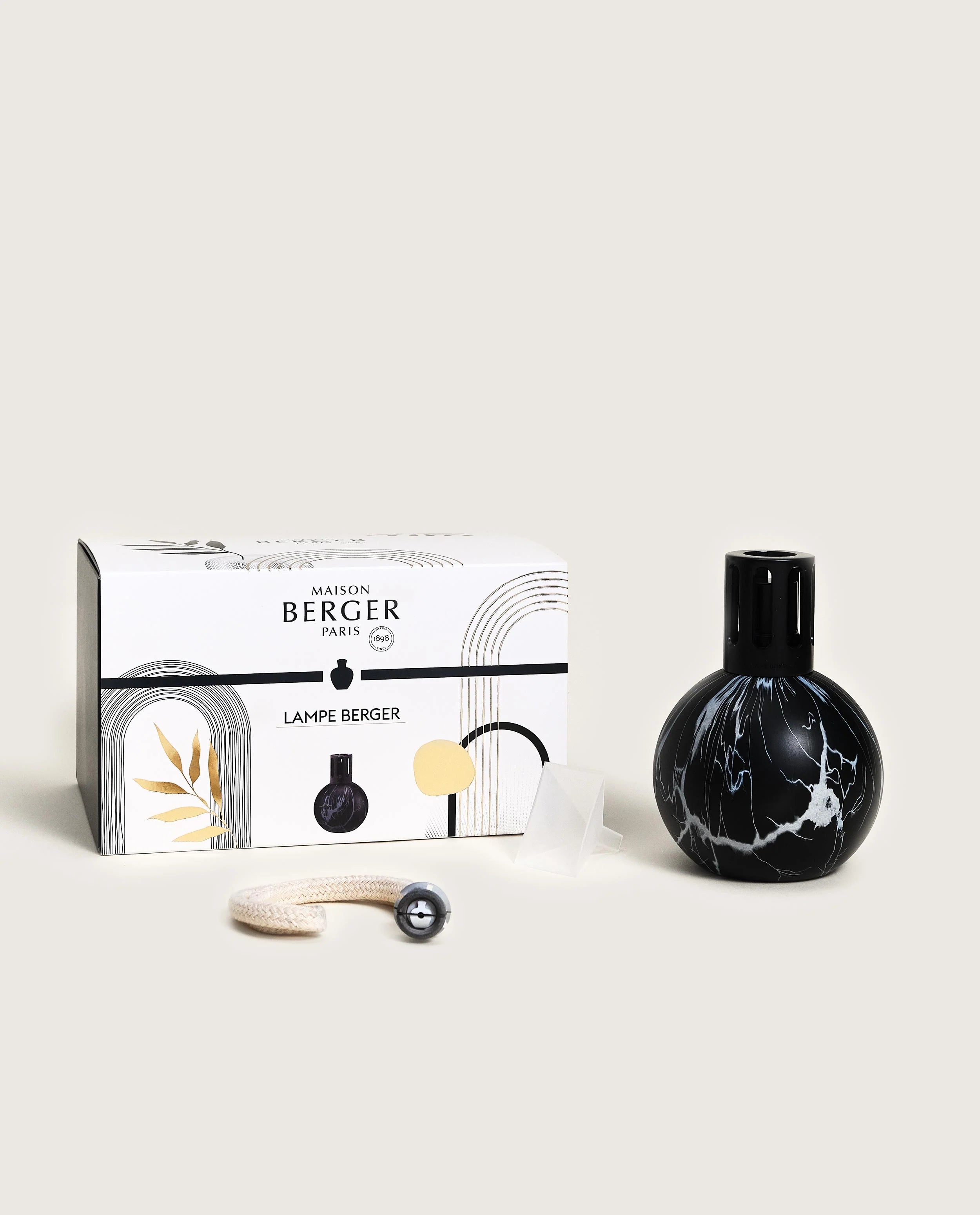 Boule Fragrance Lamp—Marble Black