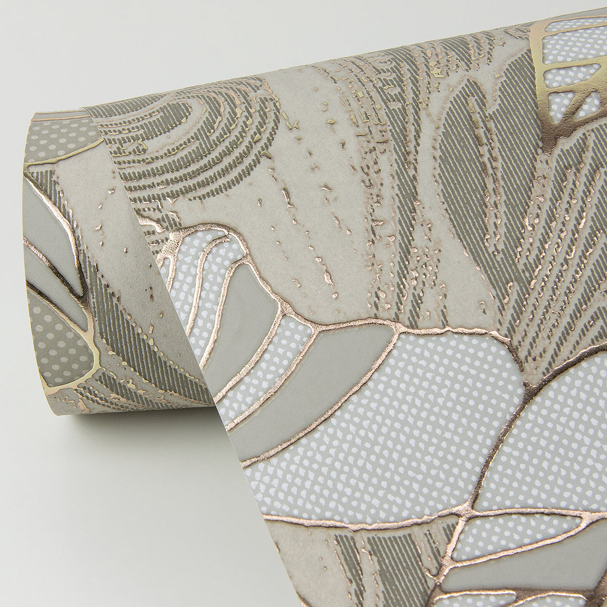 Selene Gold Mucha Floral Wallpaper AW86402 LUSTRE