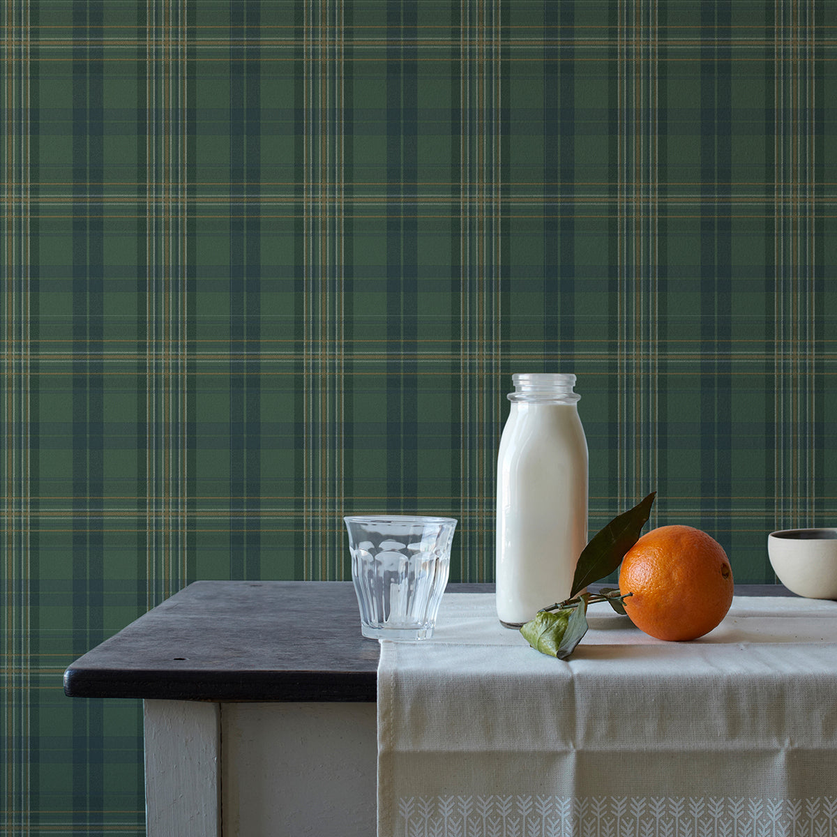 Austin Green Plaid Wallpaper MAN330212/3123-330212
