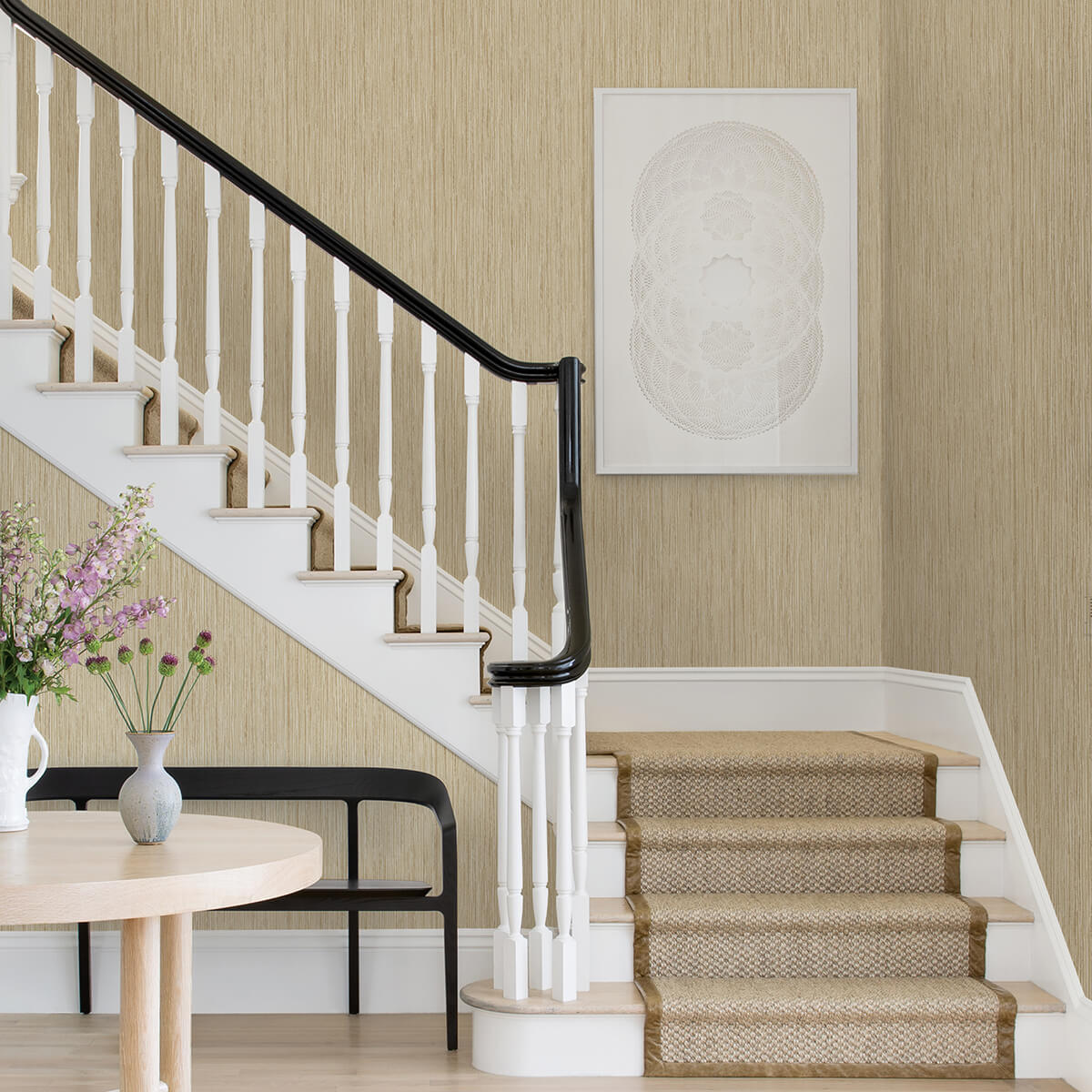 Justina Wheat Faux Grasscloth Wallpaper 2971-86345/TP86345