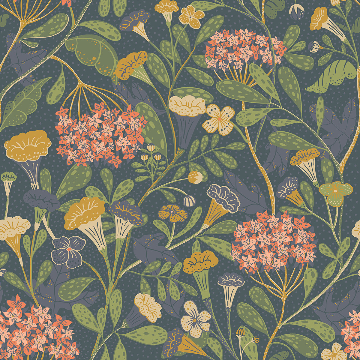 Hybbe Blue Hydrangea Garden Wallpaper 2999-55020