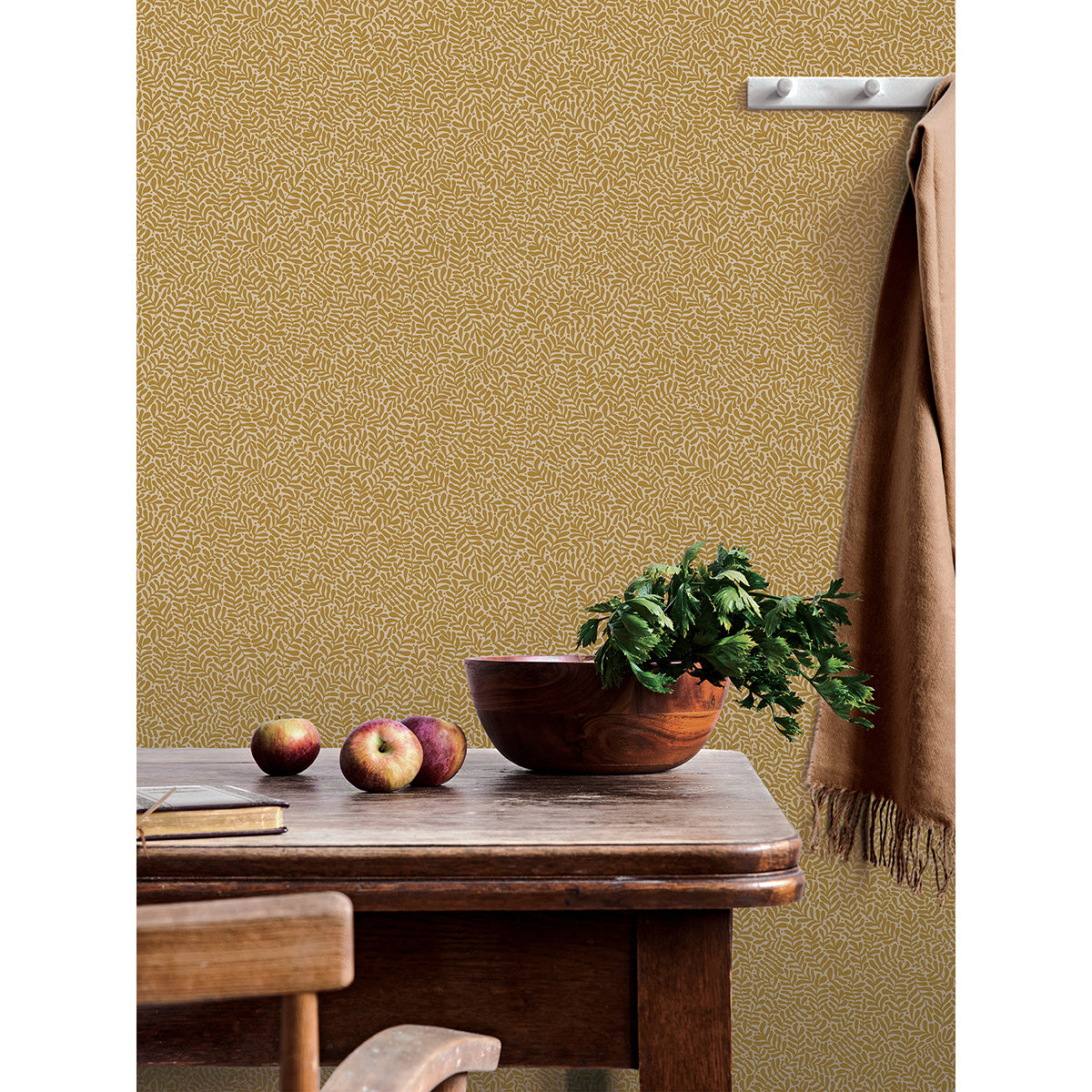 Anna Mustard Fern Trail Wallpaper 2999-55003