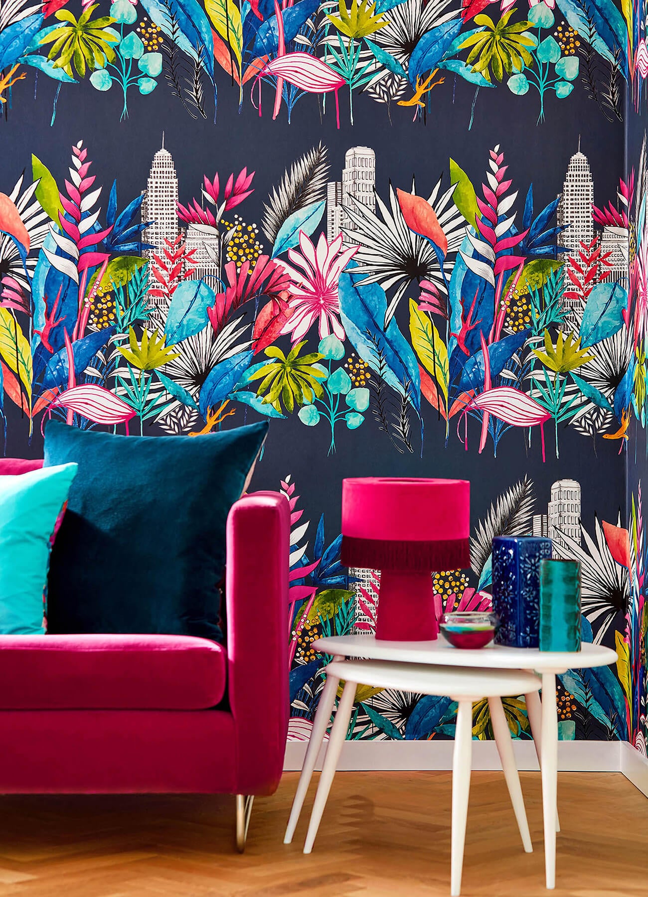 Sierra Indigo Urban Tropic Wallpaper CEP50110W
