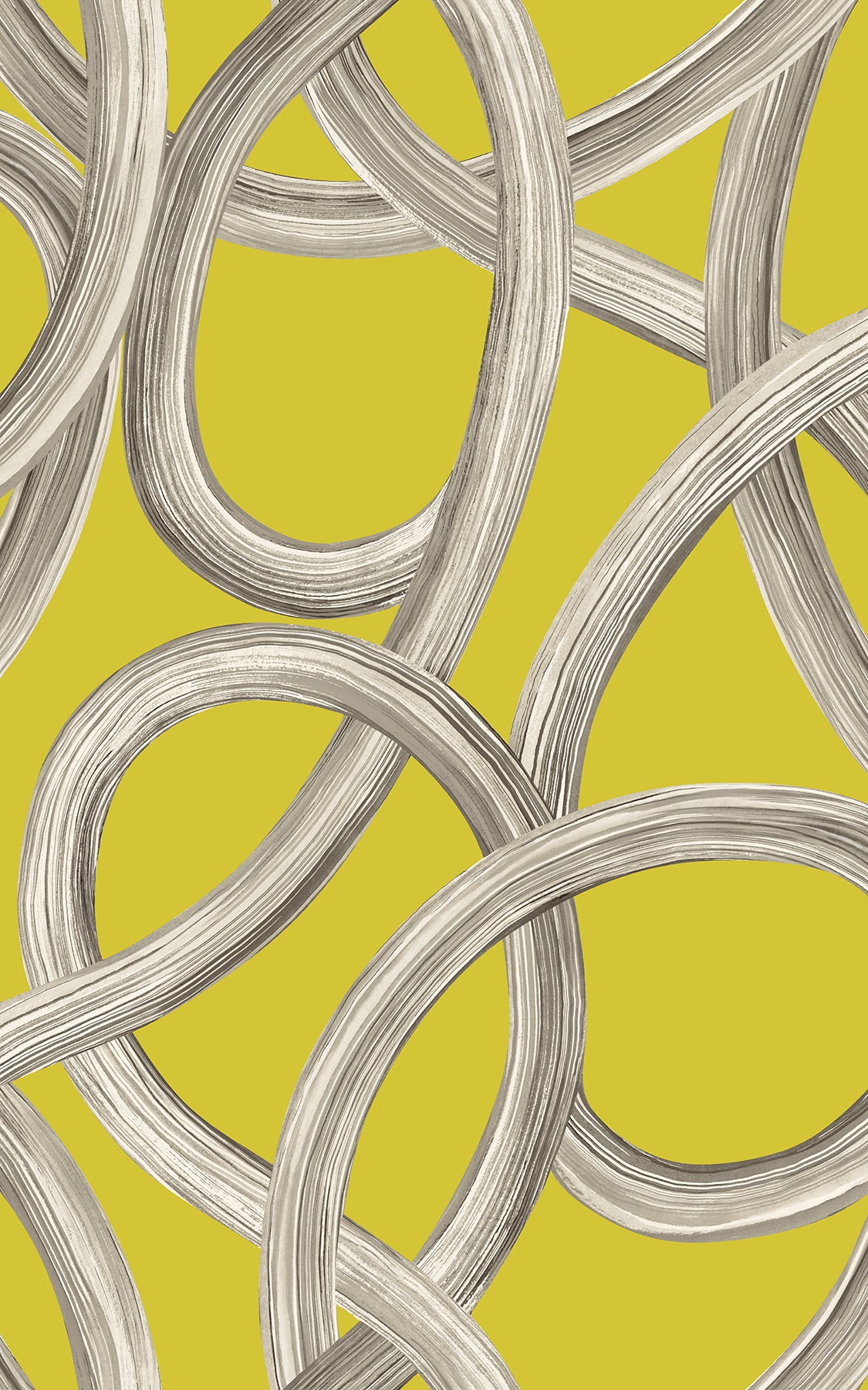 Calix Chartreuse Twisted Geo Wallpaper CEP50125W