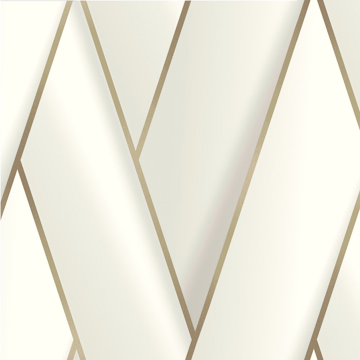 Manfred White Modern Herringbone Wallpaper M34800