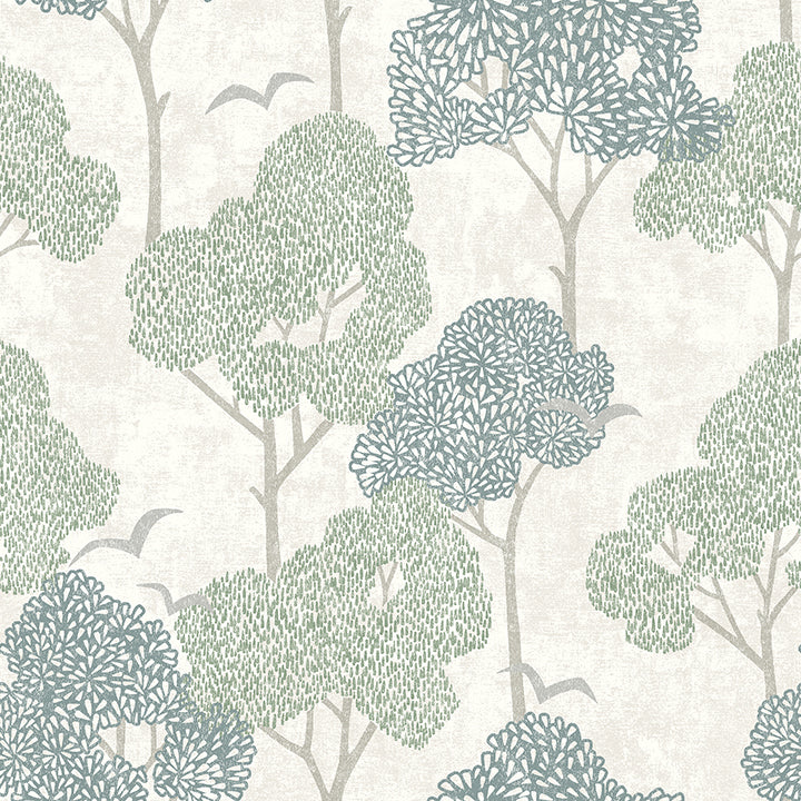 Lykke Green Textured Tree Wallpaper FD26542/ 4066-26542