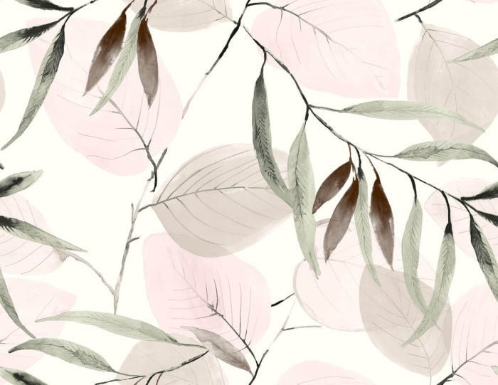 Carl Robinson's Nature Leaves Blush/Ivory Wallpaper CB91401
