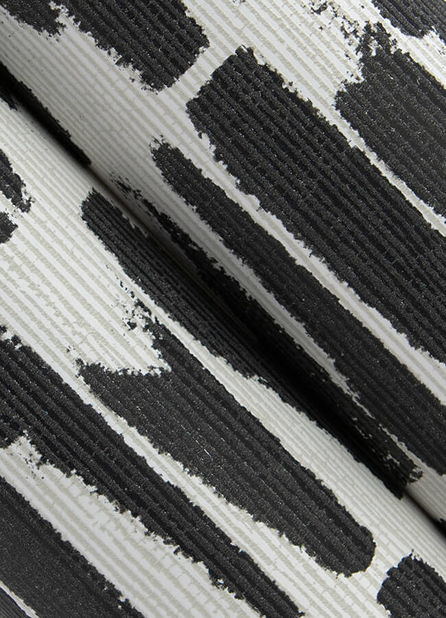 Myrtle Black Abstract Textured Abstract Stripe Wallpaper, 4120-26841  / FD2684