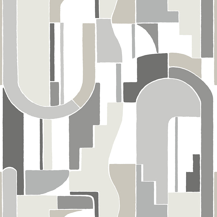 Odele Stone Geometric Archways Wallpaper YK72202