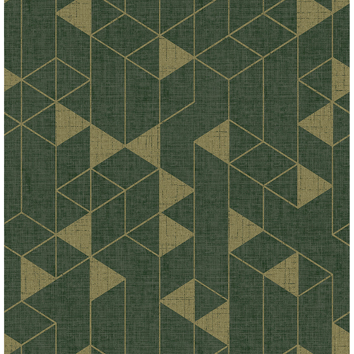 Fairbank Evergreen Linen Geometric Wallpaper by Scott Living FD26774 / 4034-26774