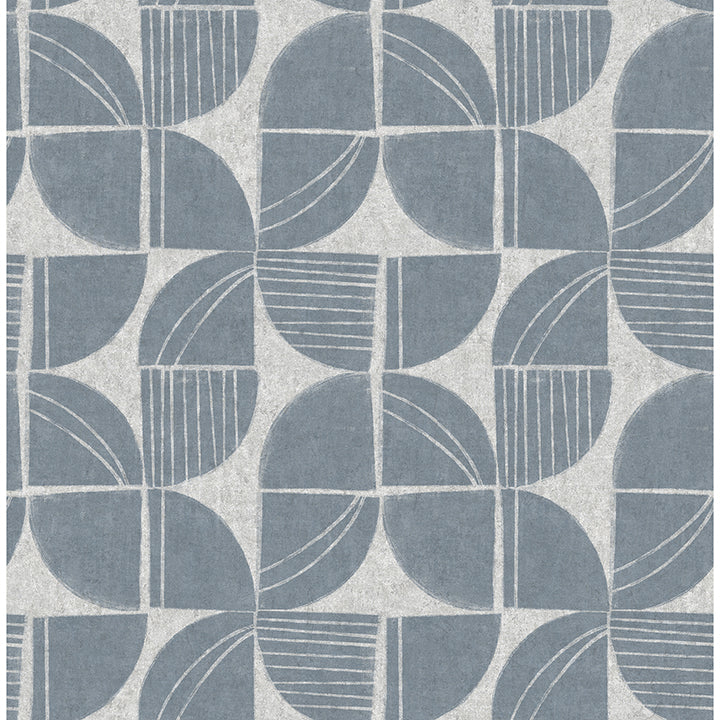 Baxter Denim Semicircle Mosaic Wallpaper FD27112/4141-27112