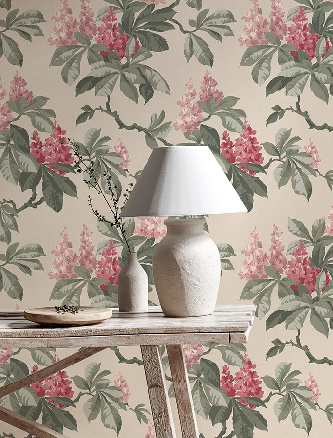 Chestnut Pink Floral Wallpaper 4164-M1822