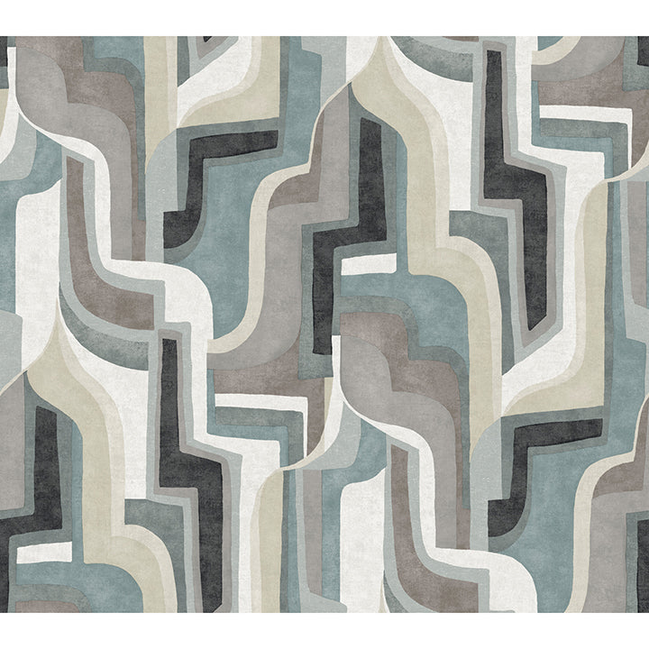 Tulum Denim Surreal Shapes Wallpaper YK72702 /4135-72702
