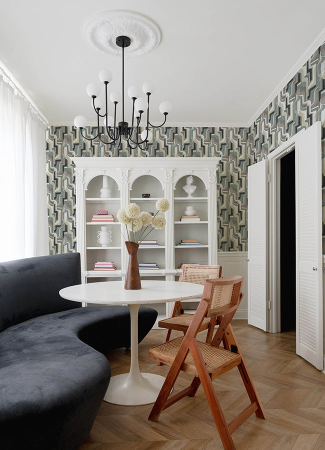 Tulum Denim Surreal Shapes Wallpaper YK72702 /4135-72702