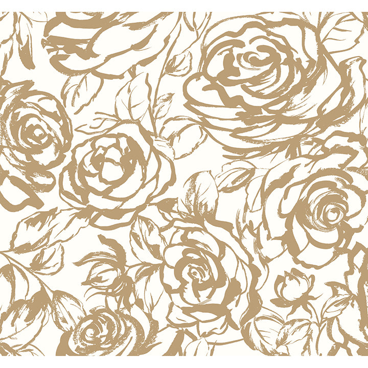 Nelda Gold Rose Wallpaper YK72708